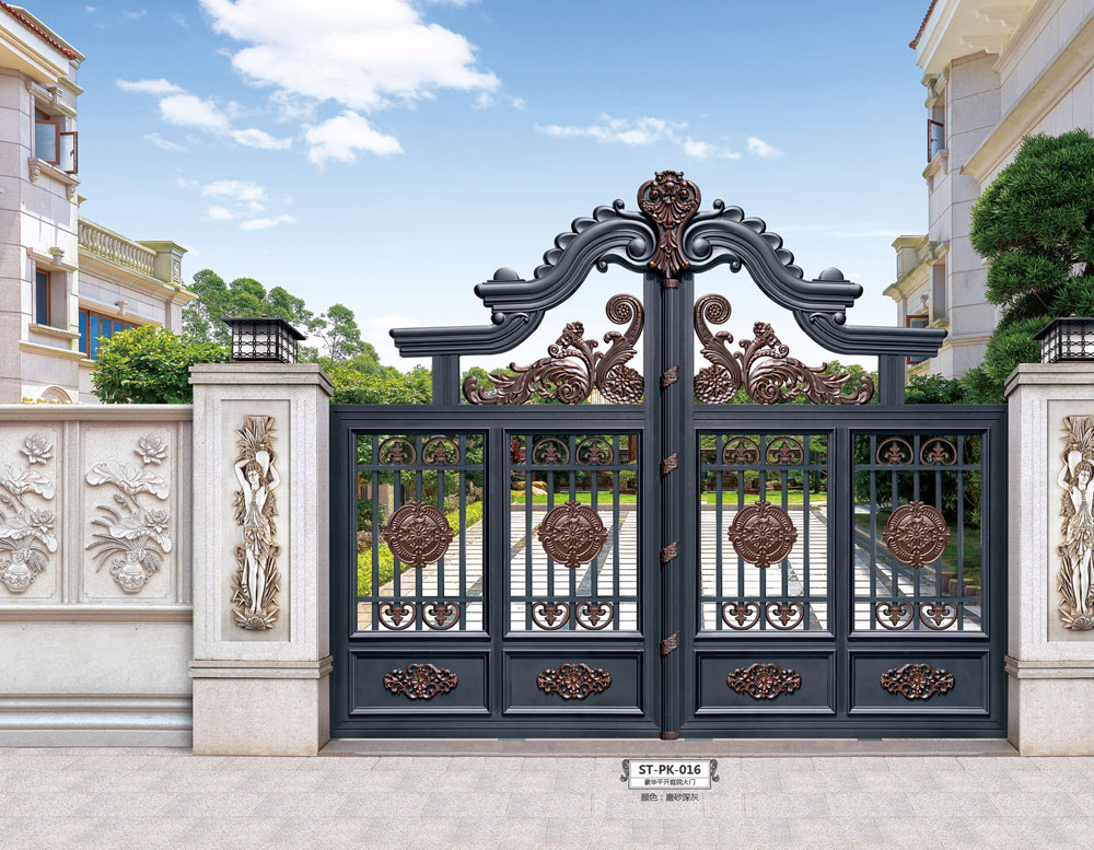 ST-PK-016豪华平开庭院大门